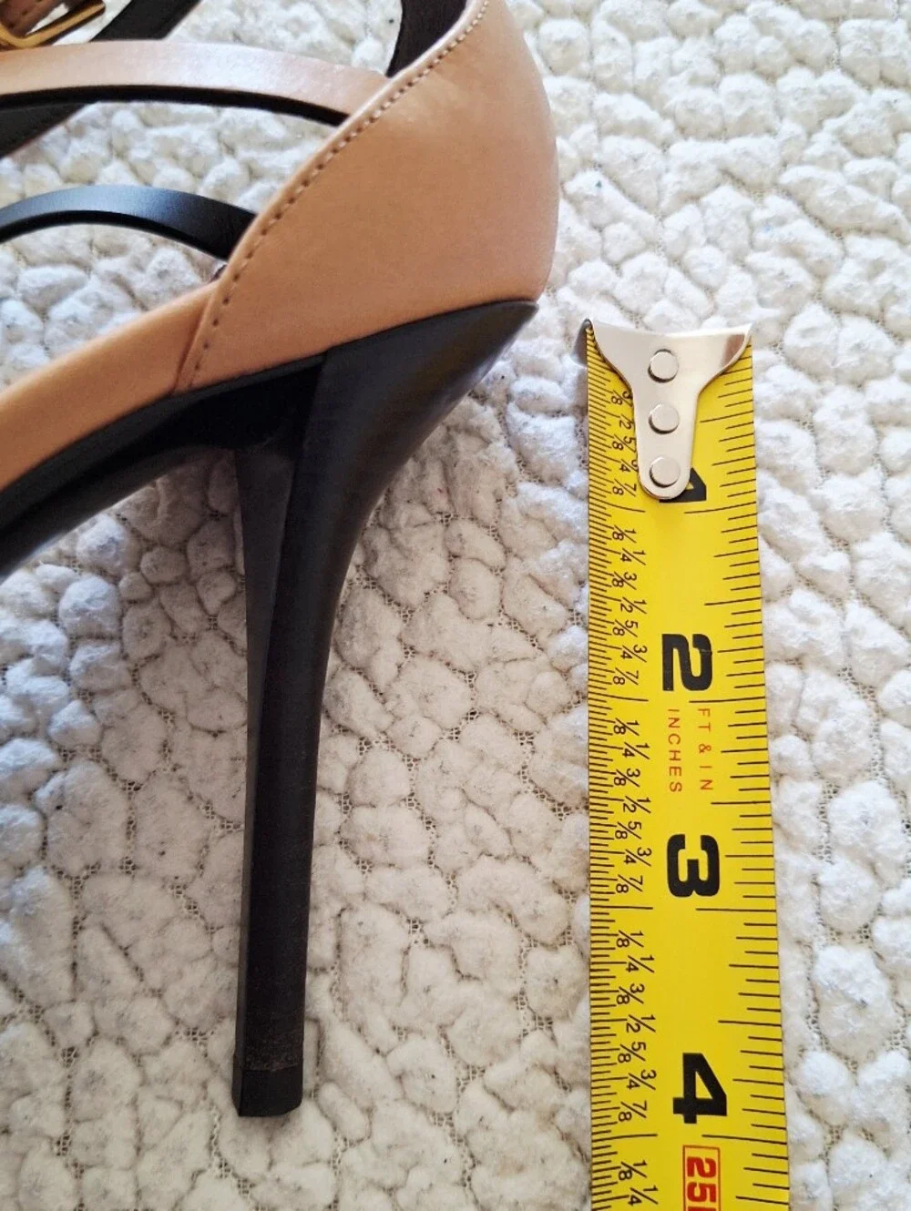 SAINT LAURENT Cassandra High Heel Sandals Gold Brown EU 38 US 8 Org $1,350 - Picture 15 of 16